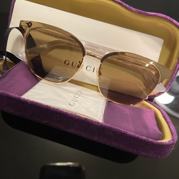 Authentic Gold Gucci Sunglasses